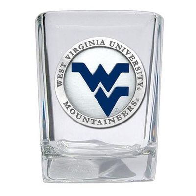  West Virginia Heritage Pewter Square Shot Glass (Blue Emblem)