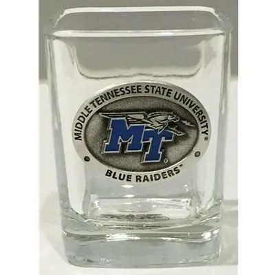  Mtsu Heritage Pewter Square Shot Glass (Blue Emblem)