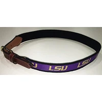 LSU Web Leather Belt