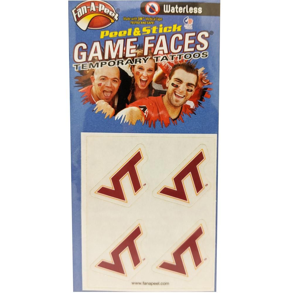 Virginia Tech Waterless Face Tattoos