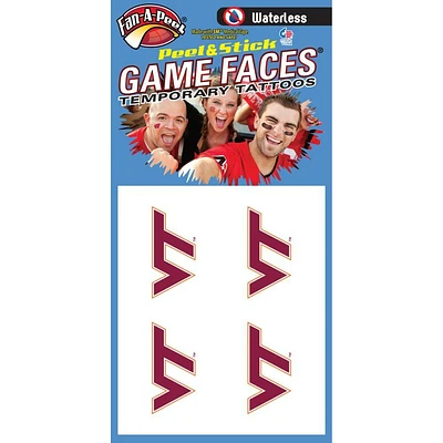 Virginia Tech Waterless Face Tattoos