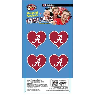 Alabama Heart Waterless Face Tattoos