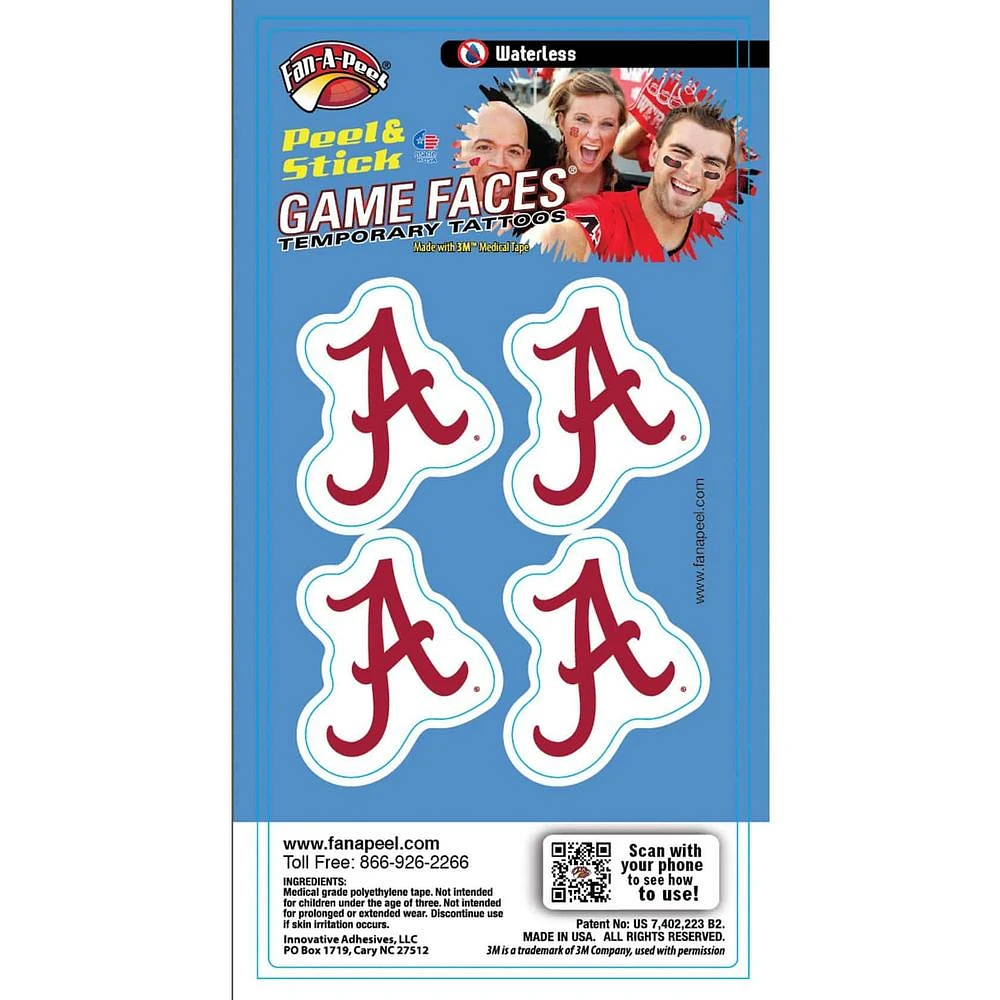 Alabama Waterless Face Tattoos