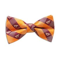  Virginia Tech Check Pattern Bow Tie