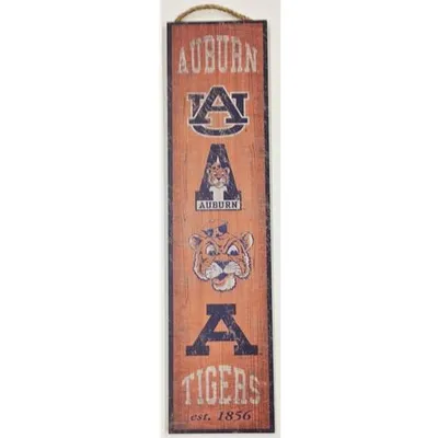  Auburn Tigers Heritage Banner Wooden Sign (6  X 24 )- Alumni Hall