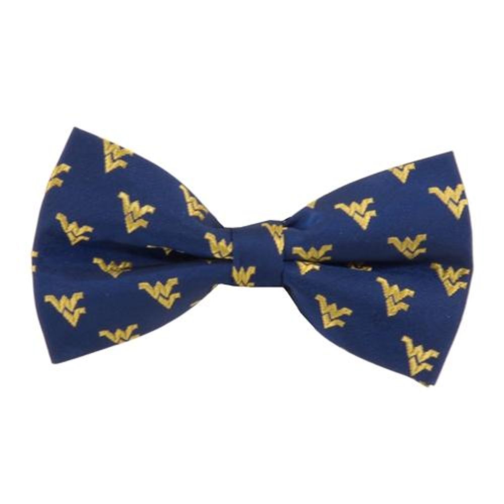  Wvu- West Virginia Eagle Wings Repeating Logo Bow Tie- Alumni Hall