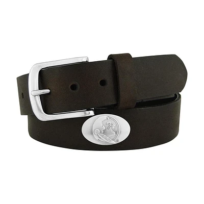 Florida State Zep-Pro Brown Leather Concho Belt