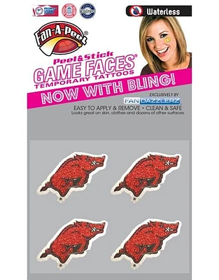 Arkansas Glitter Waterless Face Tattoos