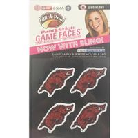  Razorbacks | Arkansas Glitter Waterless Face Tattoos | Alumni Hall