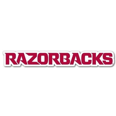  Razorbacks Block Lettering Dizzler Decal (2 )