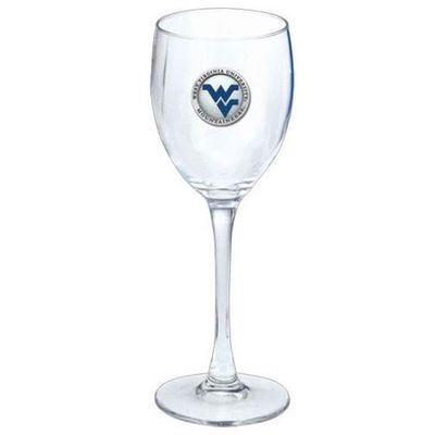  Wvu- West Virginia Heritage Pewter 12oz Wine Glass