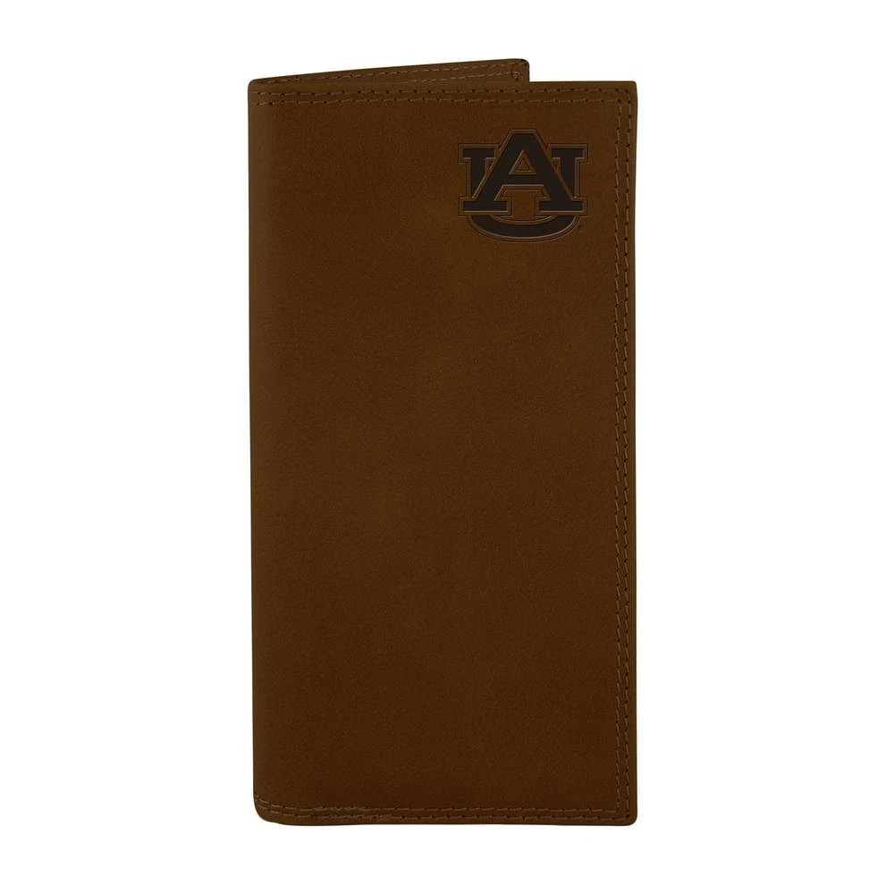 Auburn Zep-Pro Brown Leather Embossed Roper Wallet