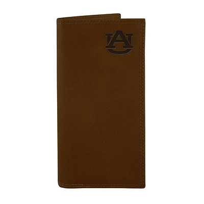 Auburn Zep-Pro Brown Leather Embossed Roper Wallet