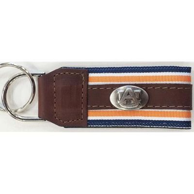  Auburn Leather Concho Key Chain