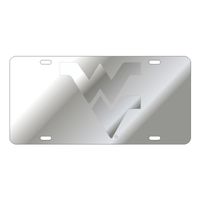  Wvu License Plate Silver With Wvu