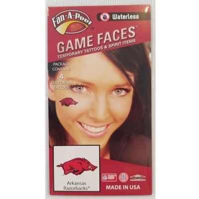  Razorbacks | Arkansas Waterless Face Tattoos | Alumni Hall