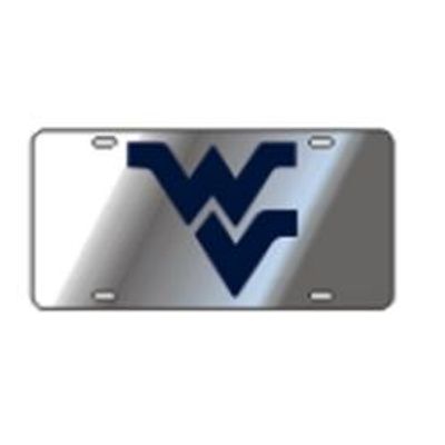  Wvu License Plate Silver With Blue Wvu