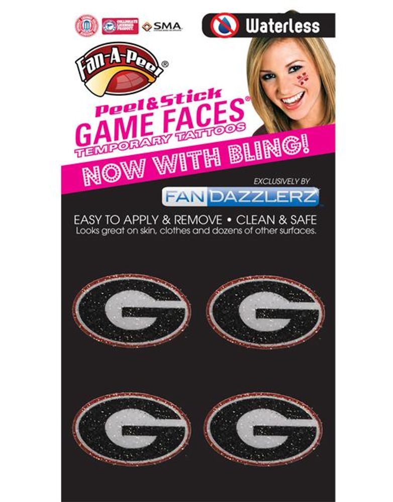  Dawgs | Georgia Glitter Waterless Face Tattoos | Alumni Hall