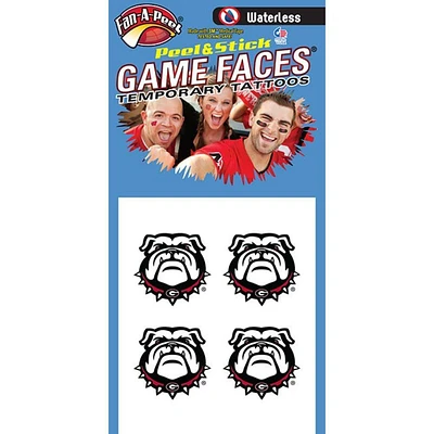 Georgia Bulldog Waterless Face Tattoos