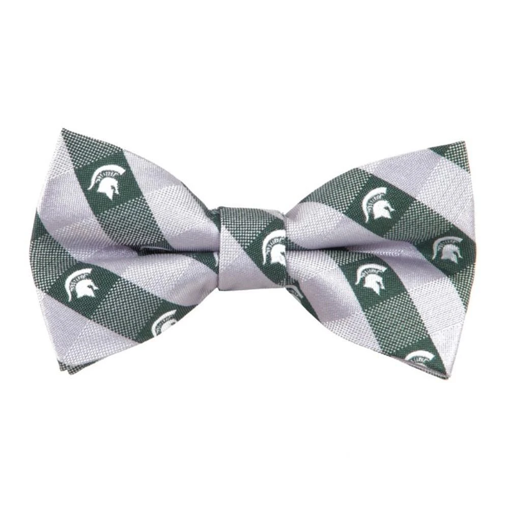 Michigan State Eagles Wings Check Pattern Bow Tie