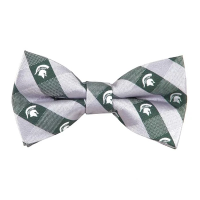 Michigan State Eagles Wings Check Pattern Bow Tie