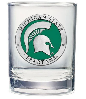 Michigan State Heritage Pewter 14 Oz Double Old Fashioned Rocks Glass