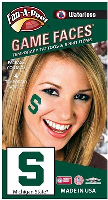 Michigan State Waterless Face Tattoos