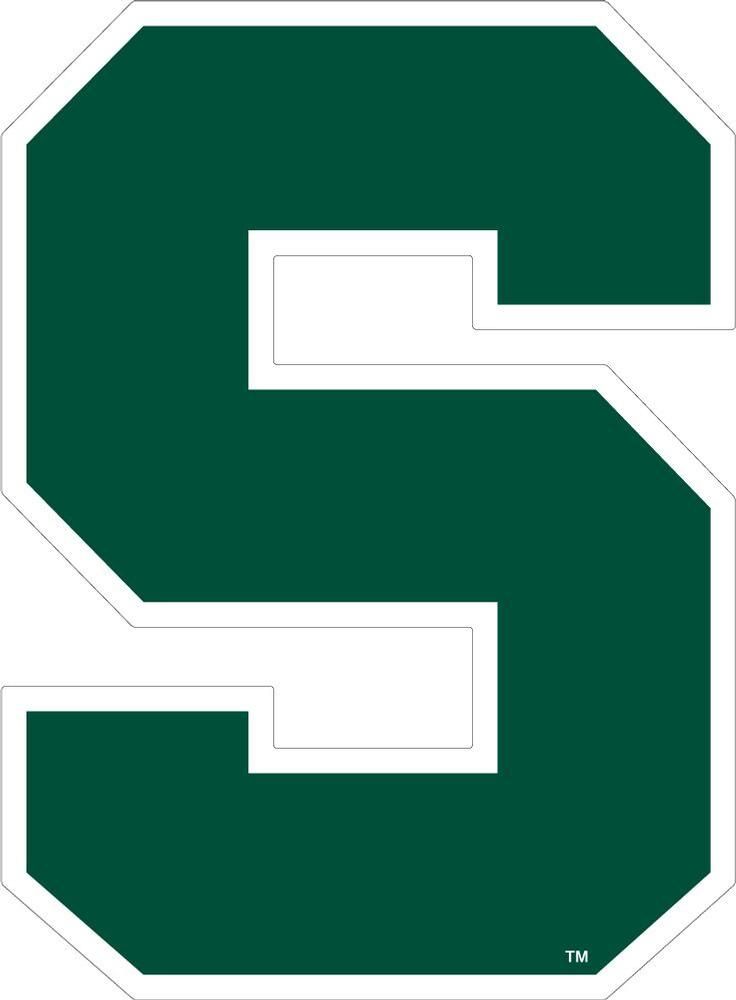  Msu- Michigan State 6  Block S Decal- Alumni Hall