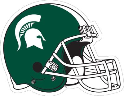  Msu- Michigan State 3  Football Helmet Decal- Alumni Hall