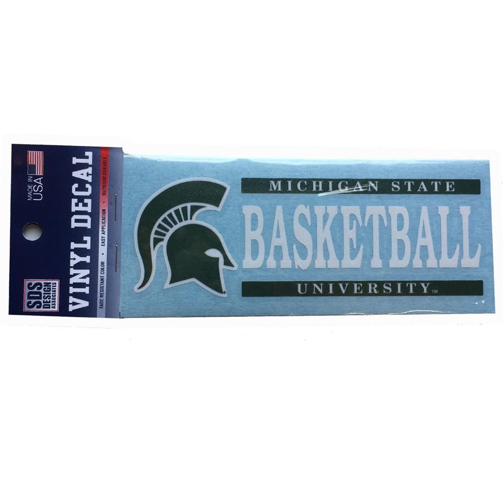  Msu- Michigan State 6  X 2  Basketball Decal- Alumni Hall