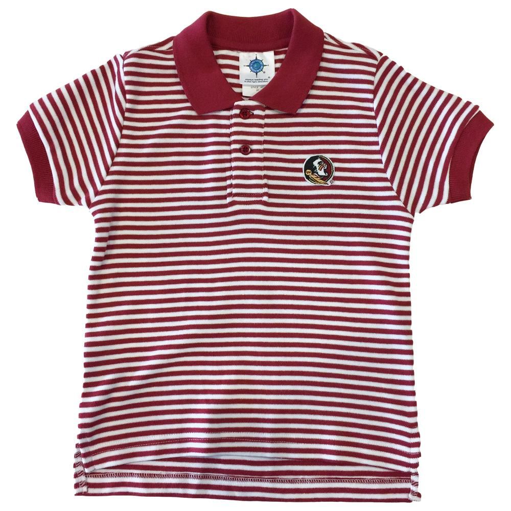 Fsu- Florida State Toddler Striped Polo- Alumni Hall