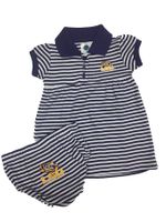 Lsu- Lsu Infant Striped Dress W/Bloomer- Alumni Hall