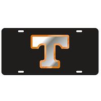  Vols- Tennessee Silver And Black Power T License Plate- Alumni Hall