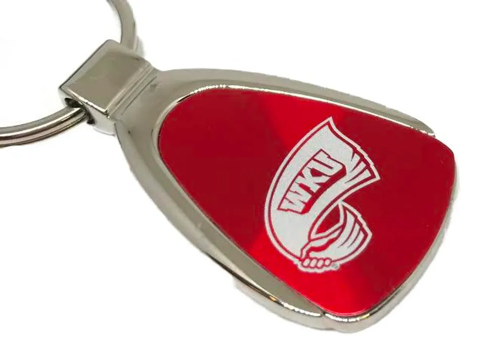  Wku- Western Kentucky Tear Drop Key Chain- Alumni Hall