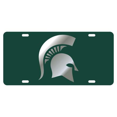  Michigan State Spartan Overlay License Plate - Alumni Hall