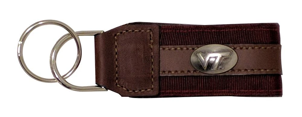 Virginia Tech Zep-Pro Leather Concho Keychain