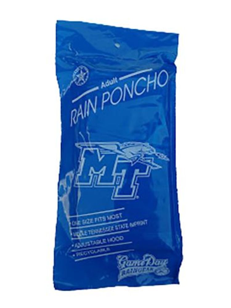  Blue Raiders- Mtsu Rain Poncho- Alumni Hall