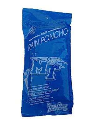  Blue Raiders- Mtsu Rain Poncho- Alumni Hall