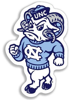  Unc- Unc Standing Ram 3  Decal- Alumni Hall