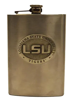 LSU Heritage Pewter 8 Oz Stainless Steel Flask