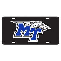  Mtsu License Plate Black With Lighting