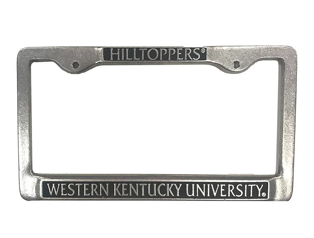Western Kentucky Hilltoppers Pewter License Plate Frame