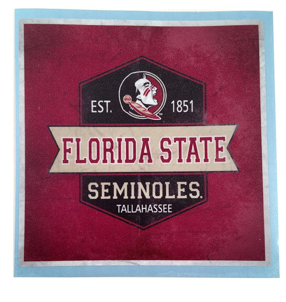  Seminoles- Florida State Vintage 4  Square Decal- Alumni Hall