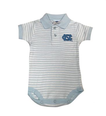 Unc- Unc Infant Striped Polo Bodysuit- Alumni Hall