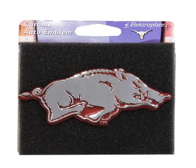 Arkansas Color Chrome Auto Emblem