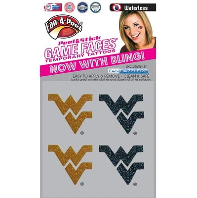 West Virginia Glitter Waterless Face Tattoos
