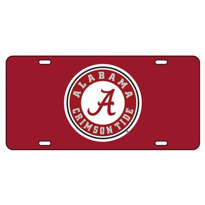  Alabama License Plate Crimson/White Circle Logo