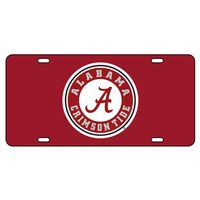  Alabama License Plate Crimson/White Circle Logo