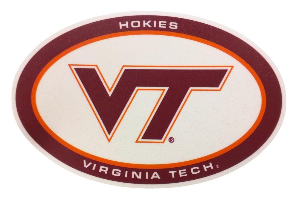  Virginia Tech Oval Decal (6 Inch)