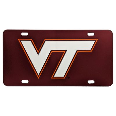  Virginia Tech License Plate Maroon Vt